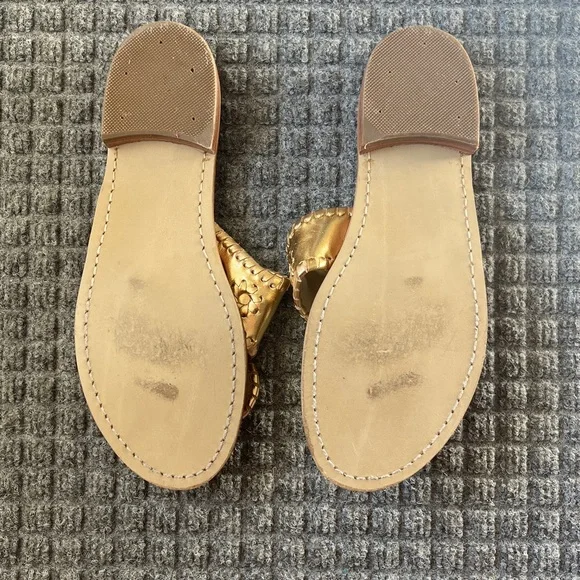 Jack Rogers Women's Metallic Gold Sandals - Picture 4 of 5